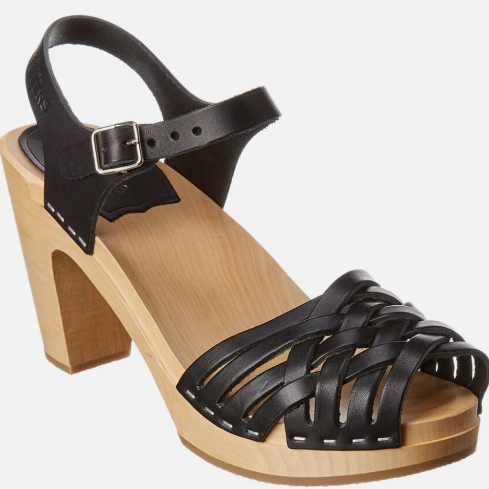 Swedish Hasbeens Braided Sky High Leather Sandal